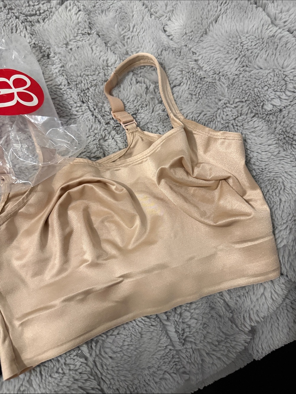 Ruby Ribbon Seamless Nude Bralette